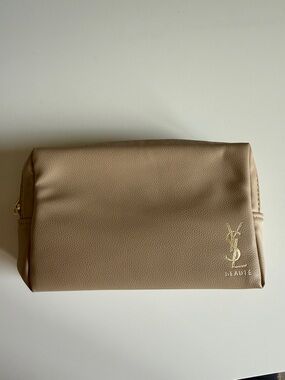 Beige Cosmetic Travel Pouch